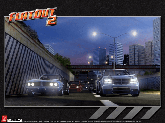Flatout 2 title screen for Xbox